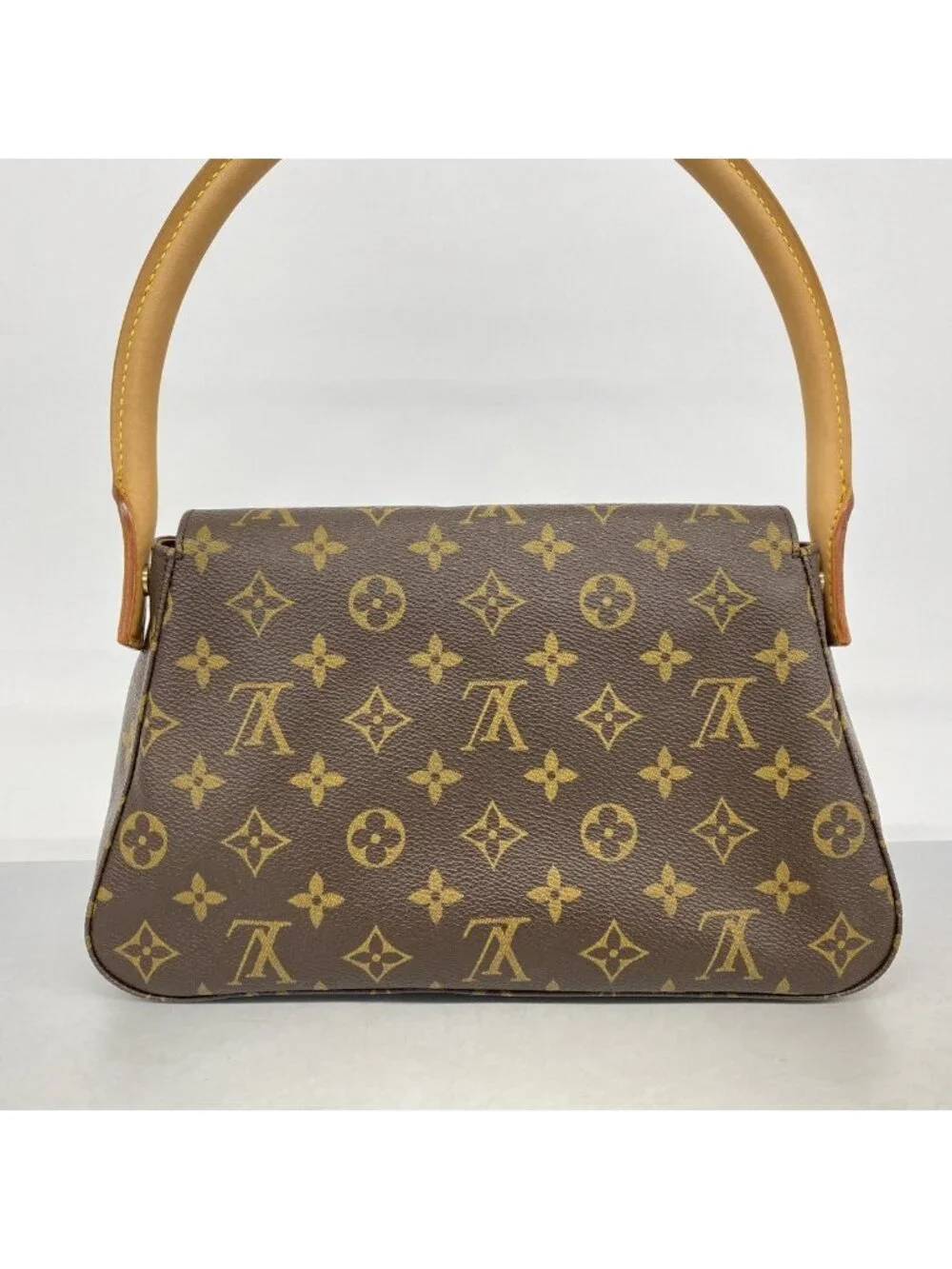 Louis Vuitton Shoulder Bag Monogram Mini Looping Brown